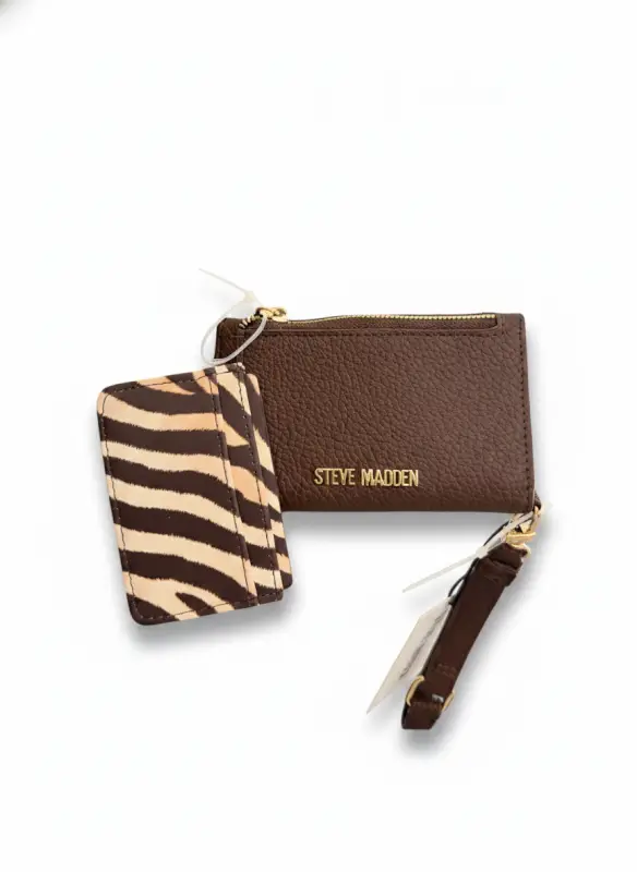 Billetera 2 PC PULL OUT CARD WALLET BROWN/WHITE